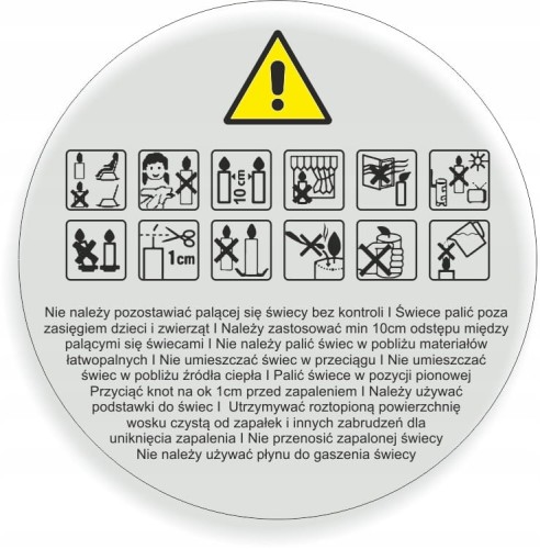 Naklejki BEZBARWNE na świece świeczki 6cm 150szt