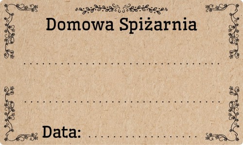 Etykiety na SŁOIKI przetwory do podpisywania DUŻE - 10 x 6cm - 100szt
