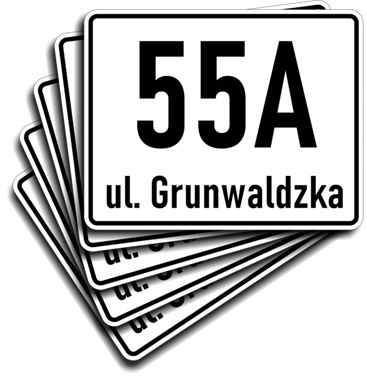NAKLEJKI NA KOSZ z ADERSEM ULICA i NUMER DOMU 5szt