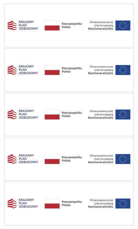 Naklejki KPO 150mm KRAJOWY PLAN ODBUDOWY |  tachograf | 150x50mm | 5szt