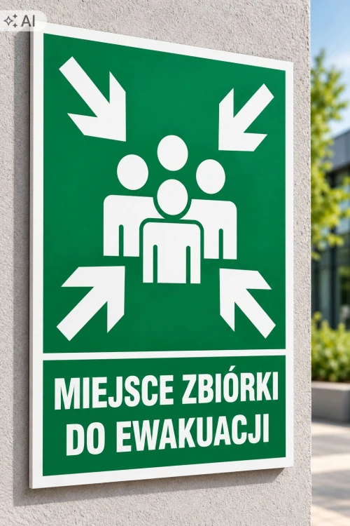MIEJSCE ZBIÓRKI DO EWAKUACJI Tablica